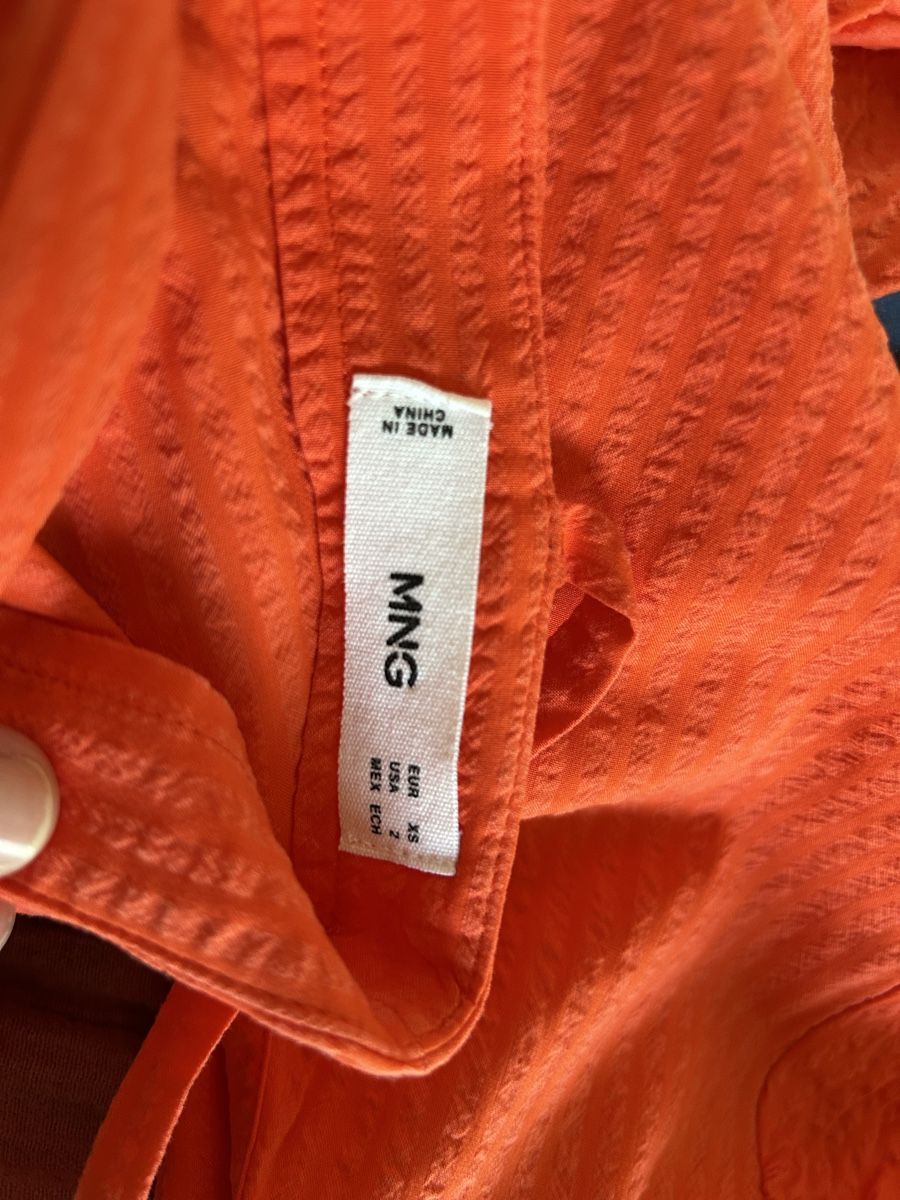 Mango Robes: Kleid orange Grösse XS kurzarm V-Ausschnitt – D'occasion à Root par pem_xnw7 1