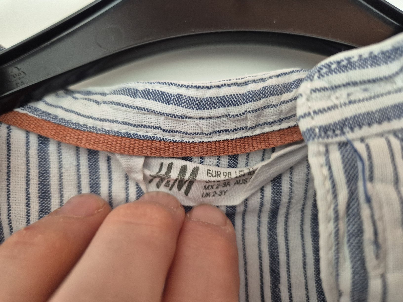 H&M Camicie, T-shirt & Polo: H&M Hemd Gr. 98, blau-weiss gestreift – Usato da Sax venduto da moooh 1