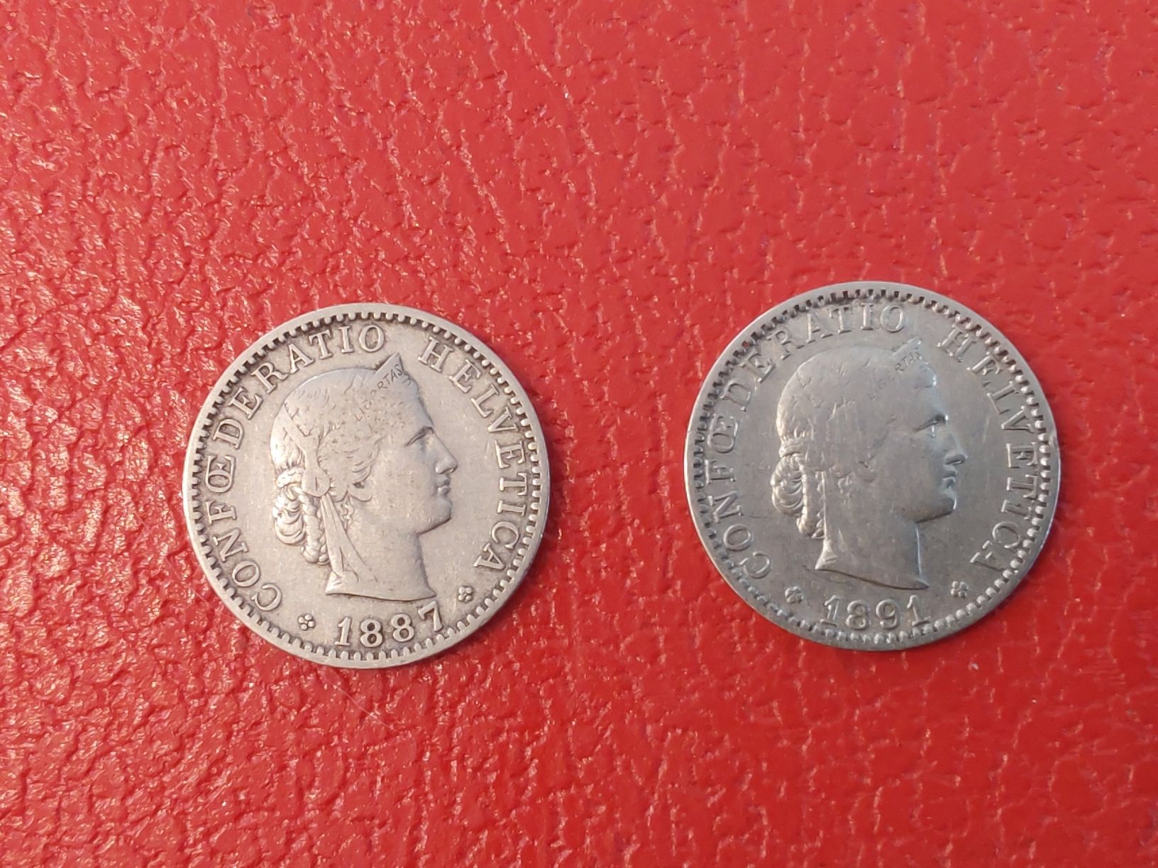 Tutti le monete: 20rappen 1887 ,91 – Usato da St. Gallen venduto da aha_2prr