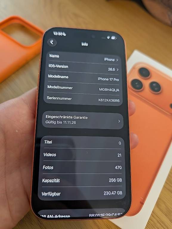 Apple Telefoni cellulari / Smartphones: iPhone 17 Pro Cosmic Orange 256GB – Usato da Winterthur venduto da up. 3