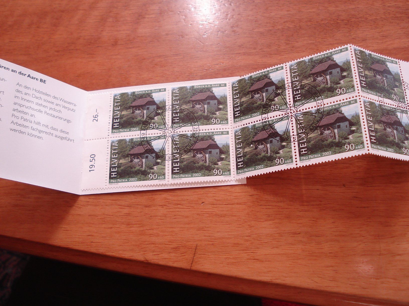 Alle Briefmarken: Markenbüchlein Pro Patria 2002, ET-o – Gebraucht aus Niederwil AG von morostahu 1