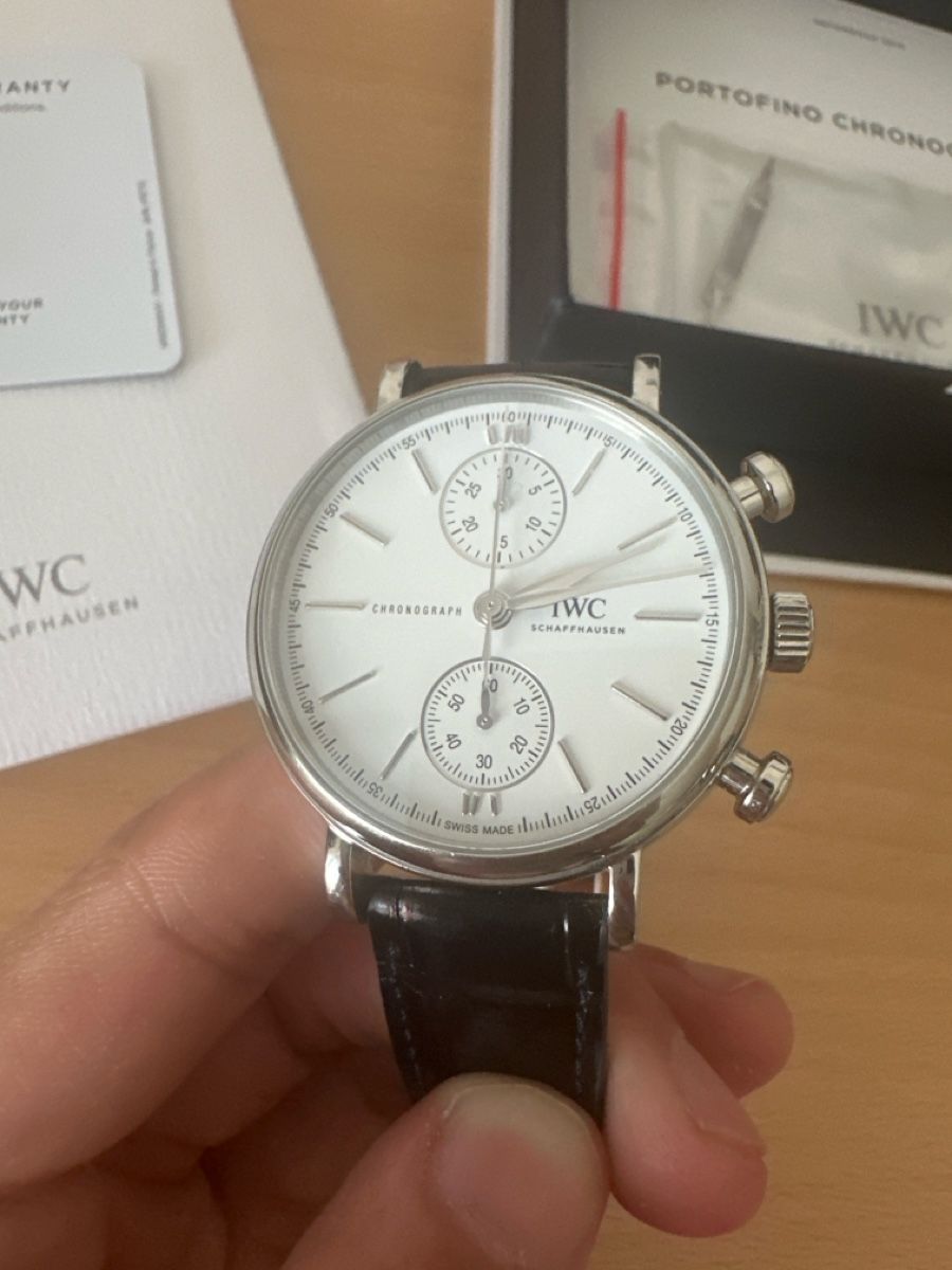 IWC Orologi: IWC Portofino Chronograph 39 with extra strap - full set – Usato da Dättwil AG venduto da hkf_sns2 2