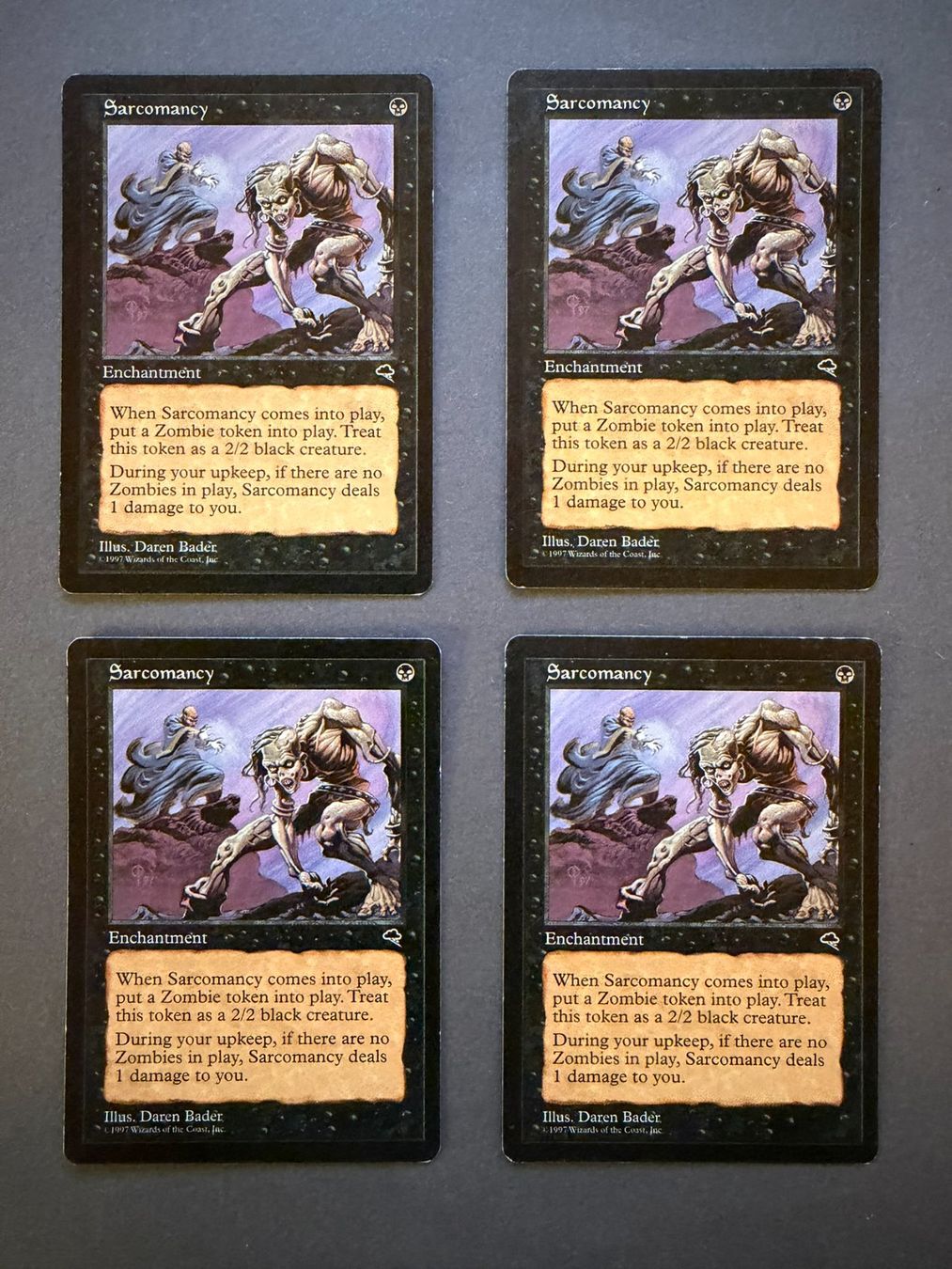 Magic The Gathering Carte collezionabili: Sarcomancy // Leichenkunde // Tempest // Sturmwind // Magic – Usato da Binz venduto da Tempelritter