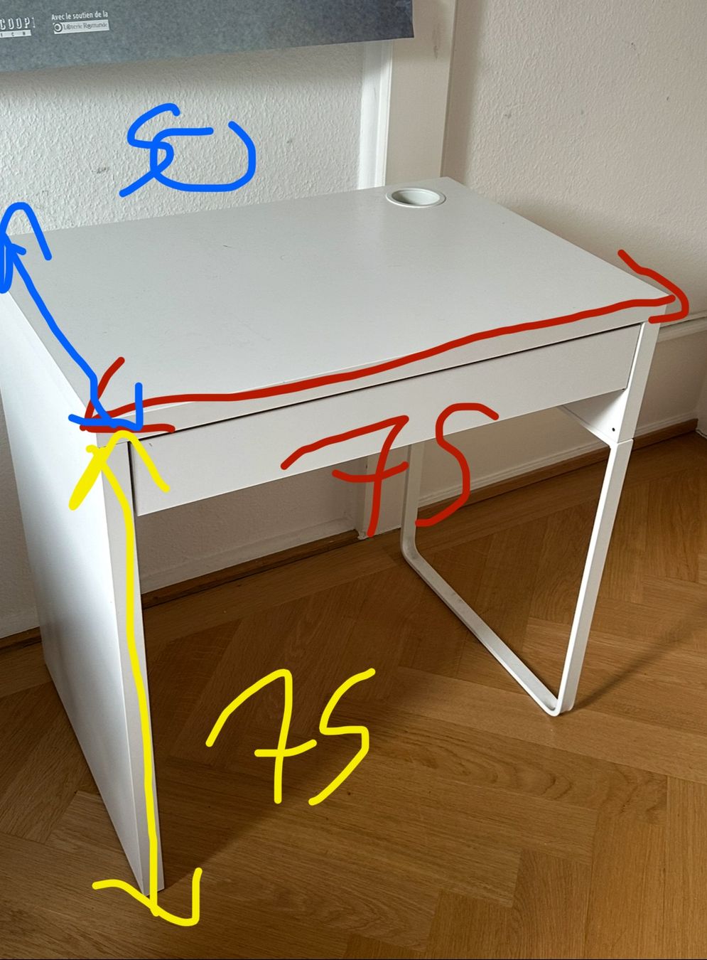 Scrivanie: Petit bureau blanc – Usato da Morges venduto da pau_7mzq 1