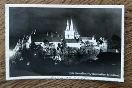 Neuchâtel, illumination du château 1943