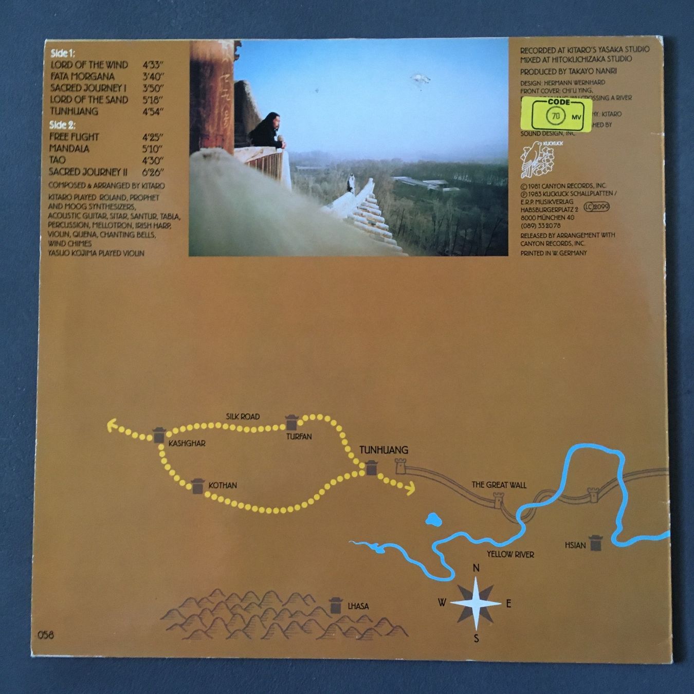 Dischi in vinile: KITARO - tunhuang - LP – Usato da dachsen venduto da oheio 1