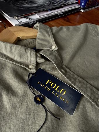 Polo Ralph Lauren Hemd salbeigrün, Grösse S Slim Fit
