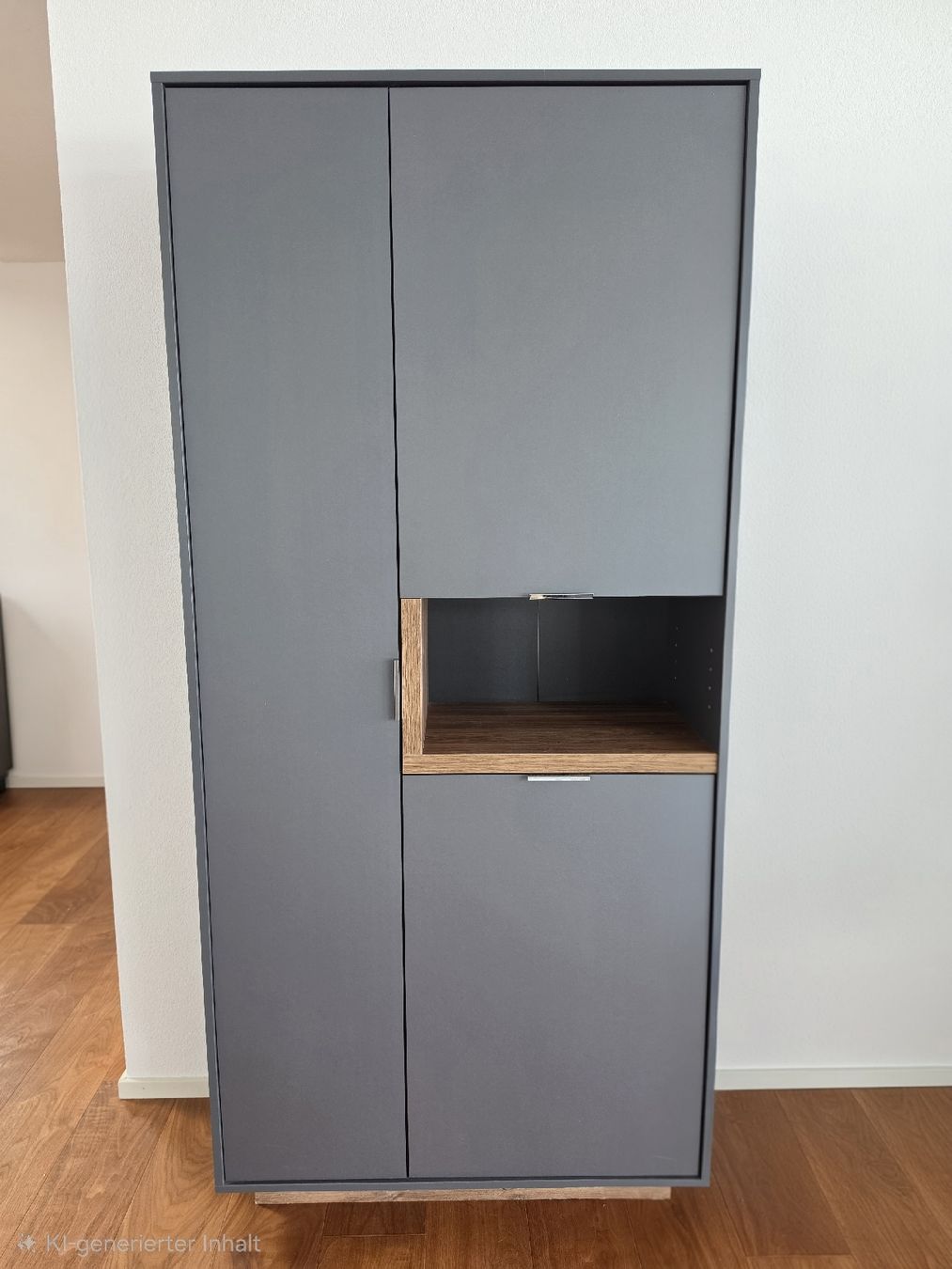 Mobili TV: Wohnwand Set grau Holzoptik – Usato da Ulisbach venduto da xlvpox
