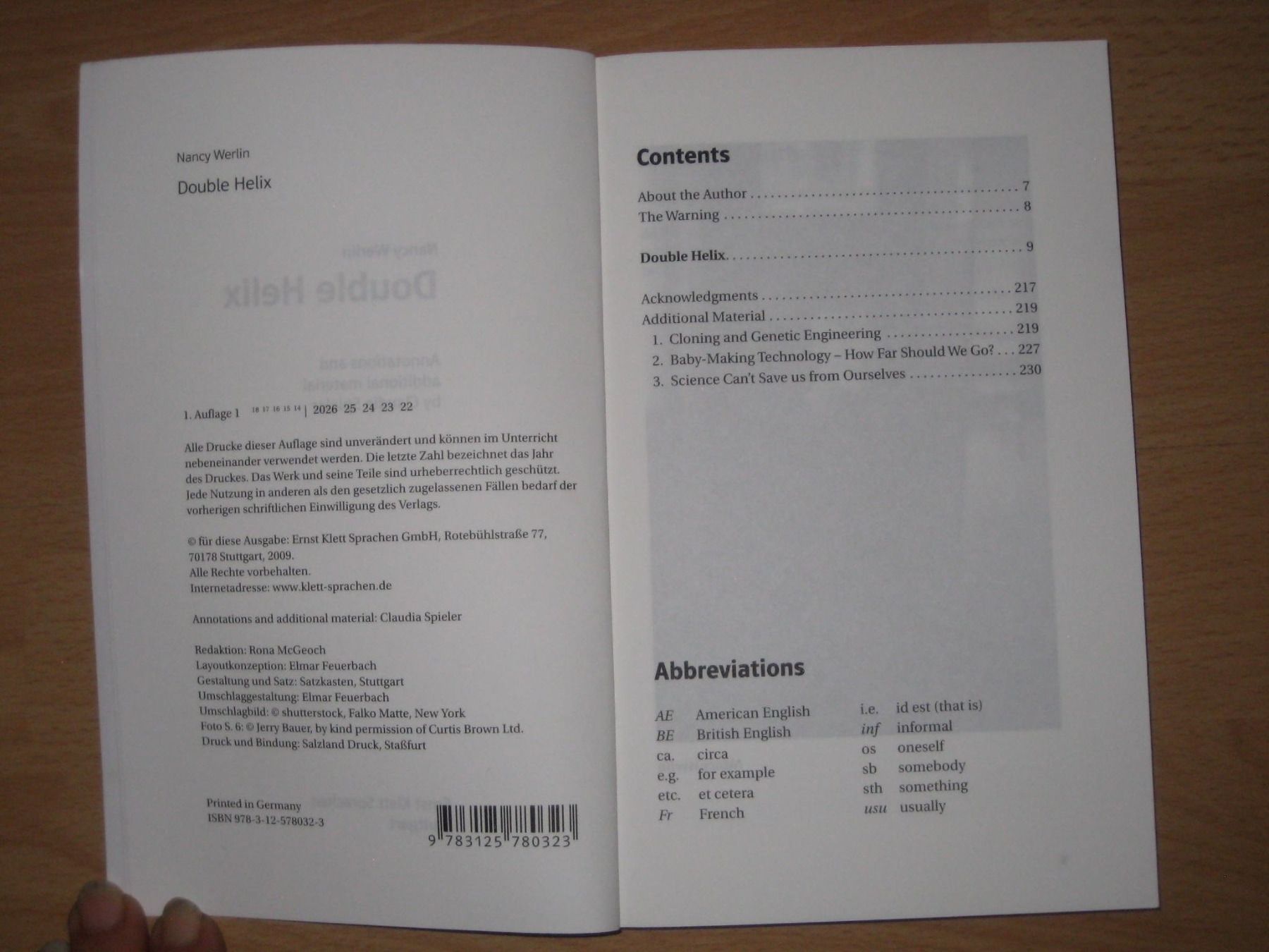 Bücher: Double Helix - englisches Buch – Gebraucht aus Greifensee von Janali01 2