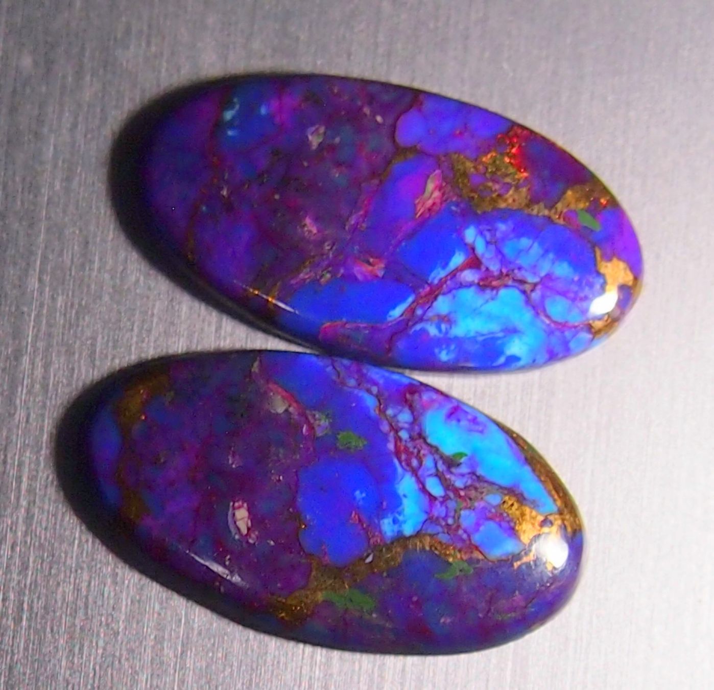 Edelsteine: 15,95 ct. 2 x Blautürkis TOP-Farben AAA – Neu (gemäss Beschreibung) aus Reinach BL von Hesekiel39