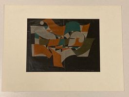 Oskar Dalvit 1950 (1911-1975) signiert Holzschnitt Handabzug