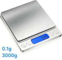 digitale Waage  0.1g - 3'000g / edelstahl / scale / balance