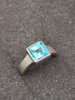 Vintage 925er Silber Unisex Ring mit schmuckstein Top