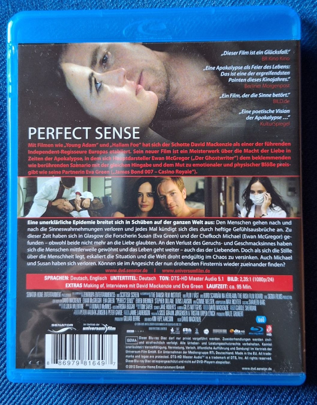 Tous les DVDs: Perfect Sense - Blu-ray – D'occasion à Schmitten FR par Sidewinder 1