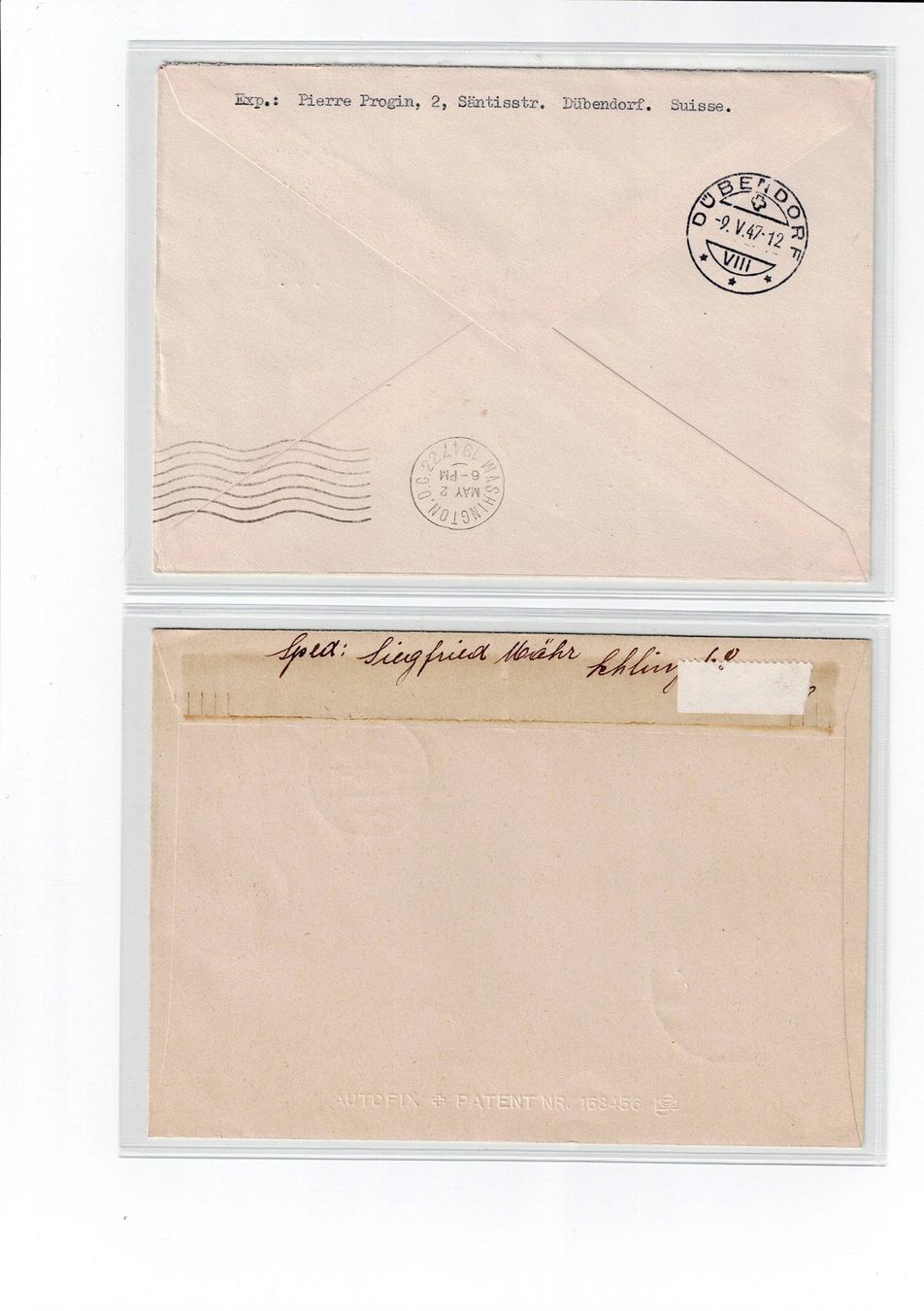 Alle Briefmarken: Schweiz, 9 Flugpostbelege 2 – Gebraucht aus Hinteregg von McCharly01 6