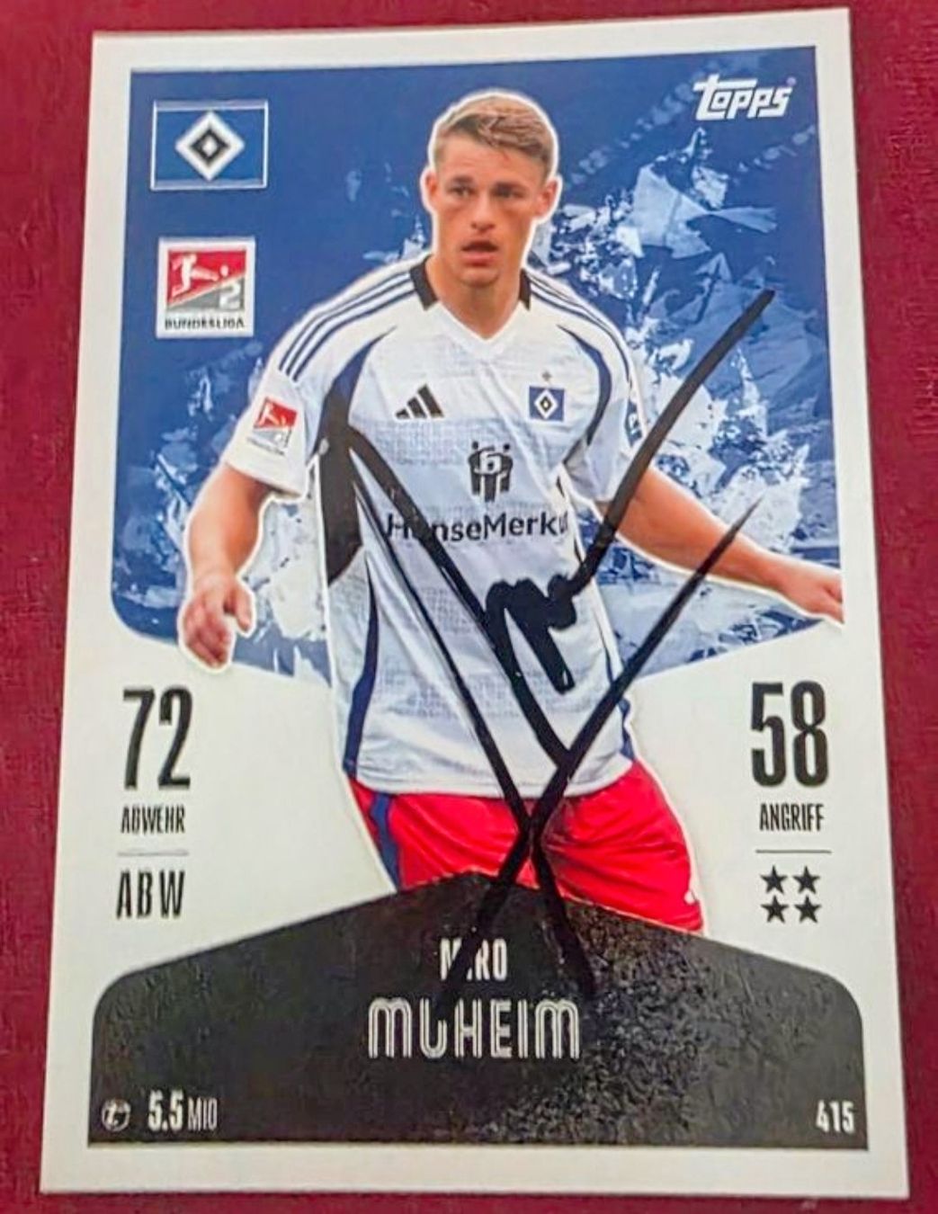 Topps Sammelbilder & Trading cards: HSV Muheim mit Unterschrift  – Neu (gemäss Beschreibung) aus Dietikon von Saka0
