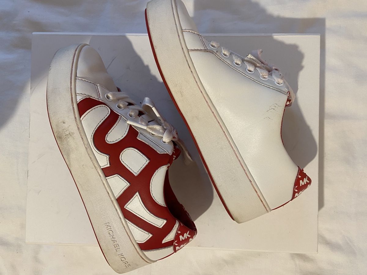 Michael Kors Scarpe da donna: Baskets blanches et rouges Michael Kors – Usato da Chêne-Bougeries venduto da sor_9rzp