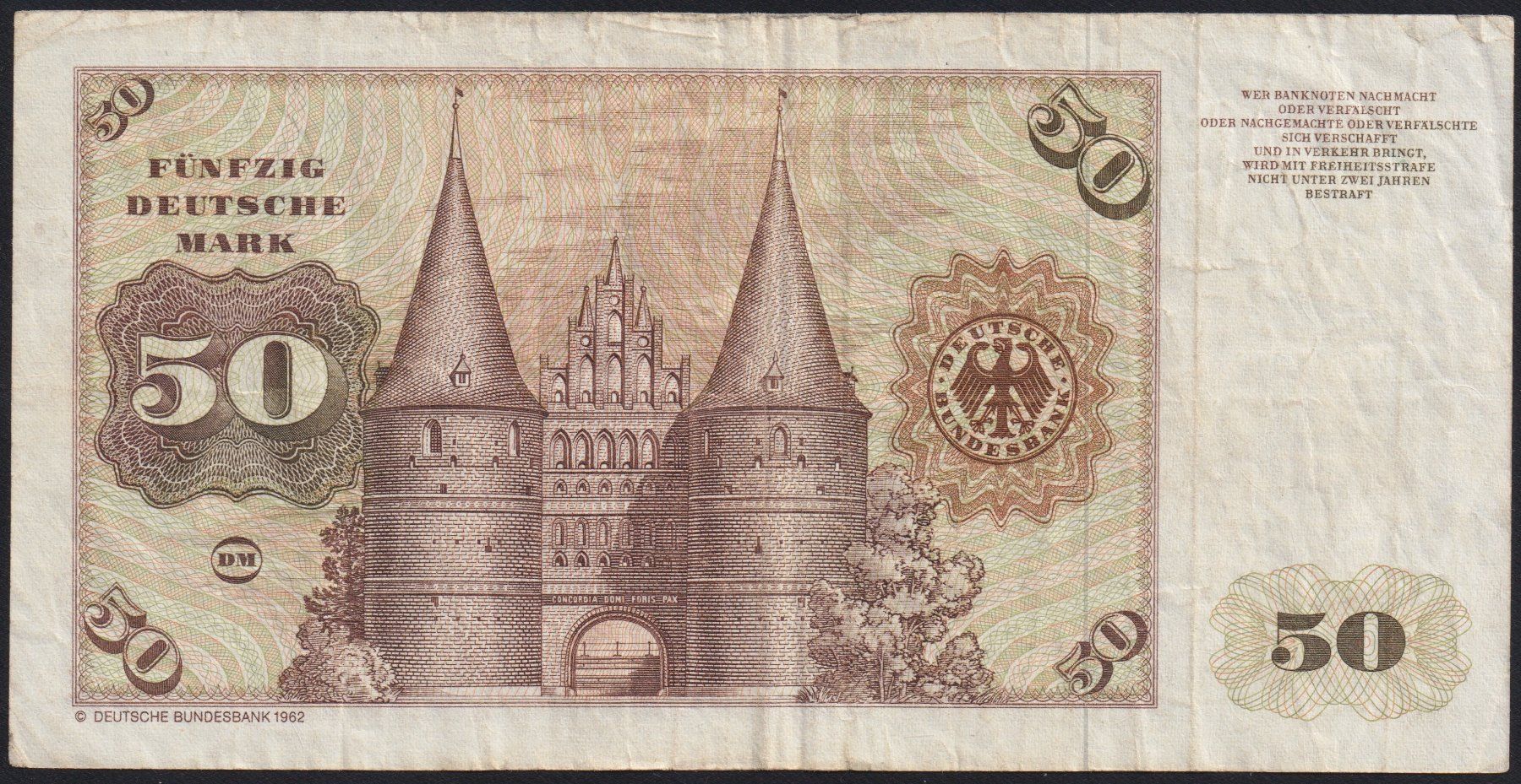 Banknoten: Deutschland 50 Mark 1980 – Gebraucht aus Brugg AG von banknoten_muesli 1