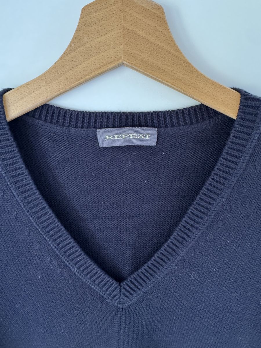 Repeat Maglioni & Felpe: REPEAT Pullover Damen Gr. S M Dunkelblau Navy V-Ausschnitt – Nuovo (secondo la descrizione) da Flumenthal venduto da SecondLove_CH 2