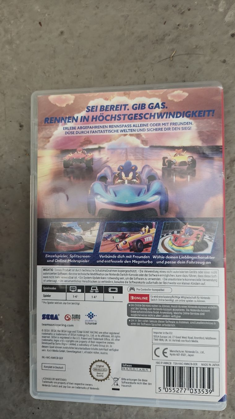 Sega Jeux: Team Sonic Racing - Nintendo Switch – D'occasion à Montagnola par mattbert86 1