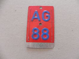 Velonummer Velo Rad AG 1988 Aargau 88 Nummer Geschenk Bike