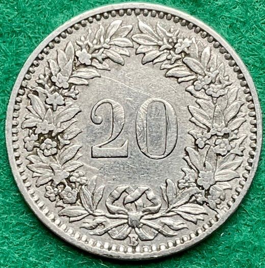 Tutti le monete: Pièce de 20 centimes suisse 1909 – Usato da Plan-les-Ouates venduto da gab_cgf6 1