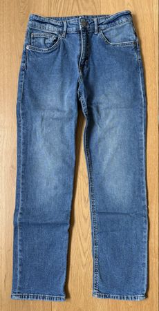 H&M Jeans Straight Denim blau Grösse 158