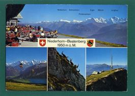 Niederhorn, Beatenberg, 4 Ansichten, ungelaufen, Grossformat