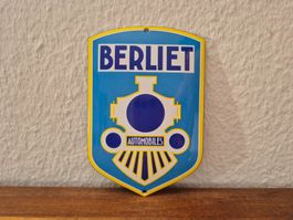 Emailschild Berliet Auto Oldtimer Logo France Emaille Schild