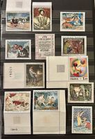 12 Timbres tableaux Republique Française, Ancien