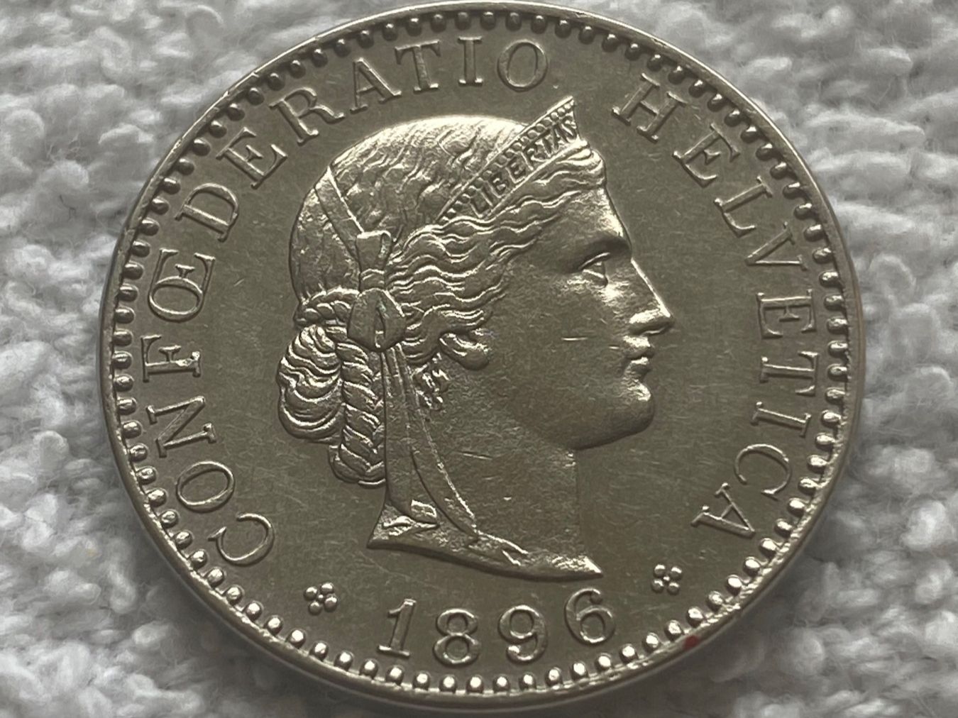 Alle Münzen: 20 centimes/Rappen 1896 – Gebraucht aus Nyon von Ilmi09