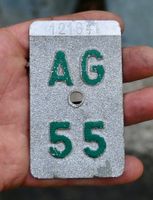 Velonummer AG 58 von 1958 - Aargau