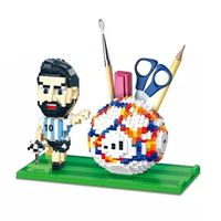 Fussballer Lionel Messi Stifehalter / Mini-Bausteine