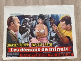 Affiche Belge cinéma Les démons de minuit Boyer Petit 1962