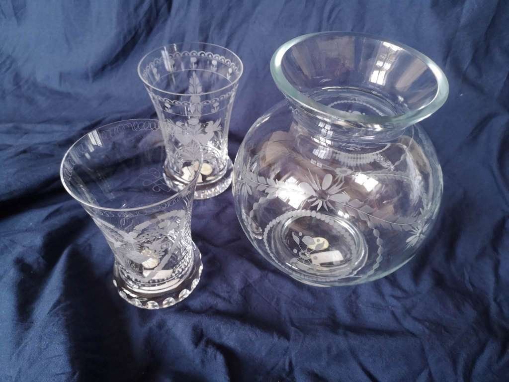 Bicchieri: Vase et verres faites-a-la-main – Usato da Bern venduto da masgarro 4