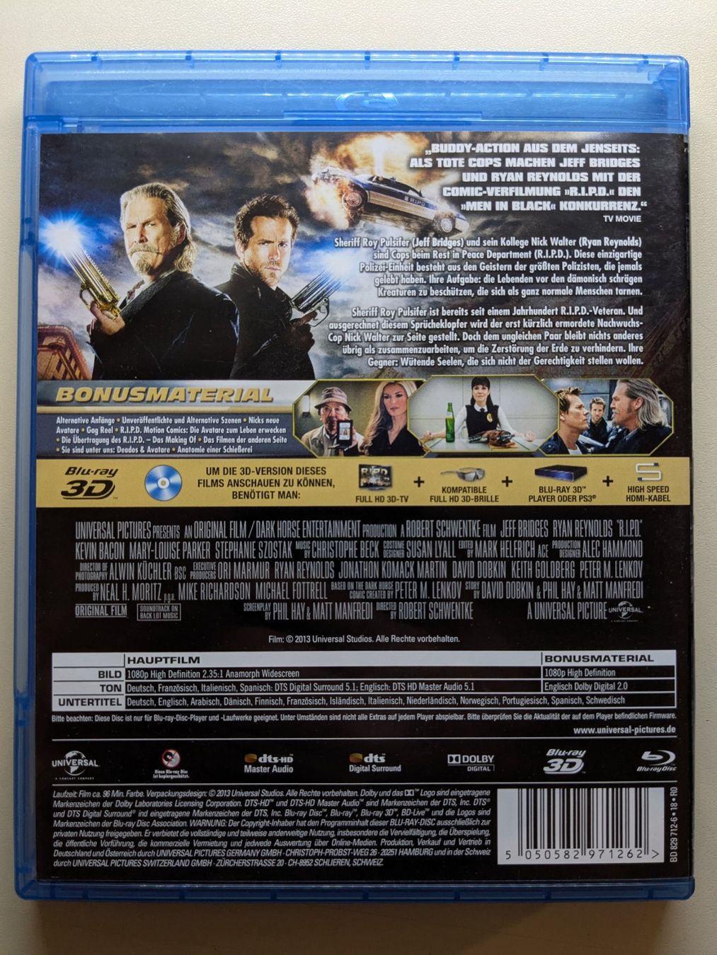 Tutti i DVDs: "R.I.P.D." mit Jeff Bridges [2 Blu-rays / 2D&3D] – Usato da Port venduto da gecotom 1