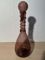 Carafe vintage en verre bullé violet 40cm