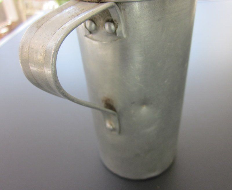Küchengeräte: Alter Aluminium Becher/Massbecher 1/2 Liter – Gebraucht aus Bischofszell von Pfau0 5