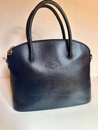 Sac à main Longchamp "Élysée" Vintage – Bleu Nuit