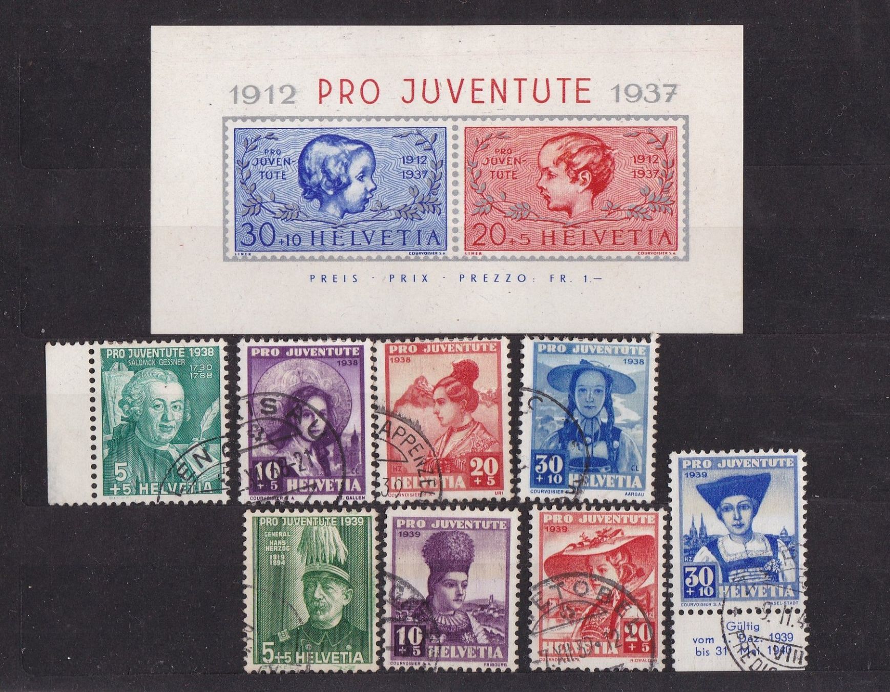 Tutti i francobolli: Pro Juventute Briefmarken Lot, ab Vorläufer – Usato da Münchwilen AG venduto da Nesar 3