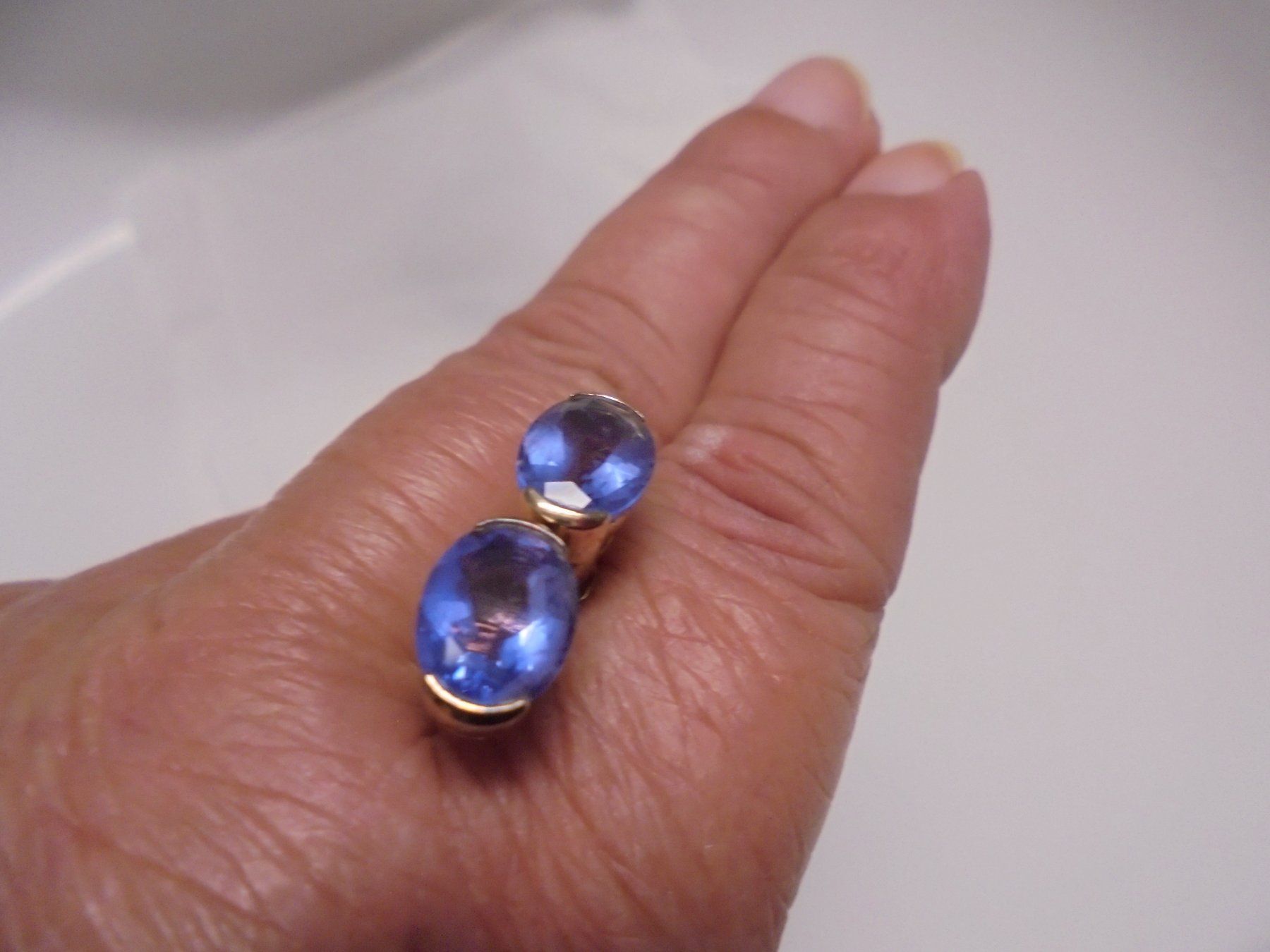 Ohrringe & -stecker: Echtschmuck: Silberohrstecker vergoldet mit Blauem Fluorit – Neu (gemäss Beschreibung) aus Zuchwil von maumauchi 5