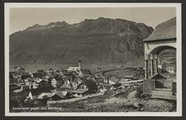 Andermatt seltene Ansicht gegen den Bätzberg alte  Karte TOP