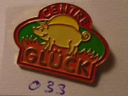 1 Centre Glücksschwein Pin (O33)