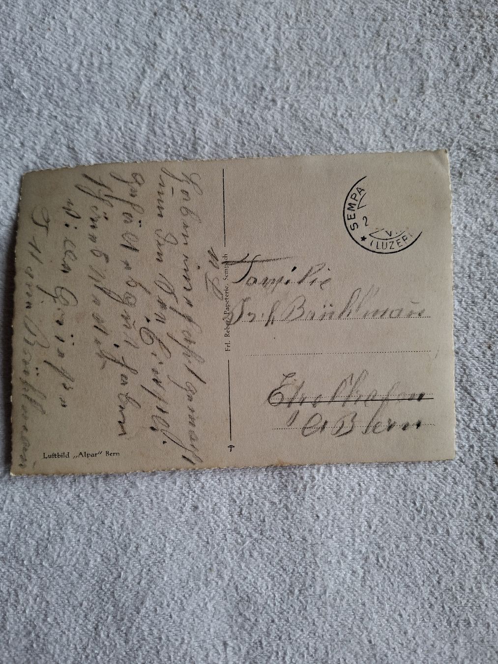 Cartoline postali: Fliegeraufnahme von  Sempach – Usato da Lohn-Ammannsegg venduto da schwerti53 1