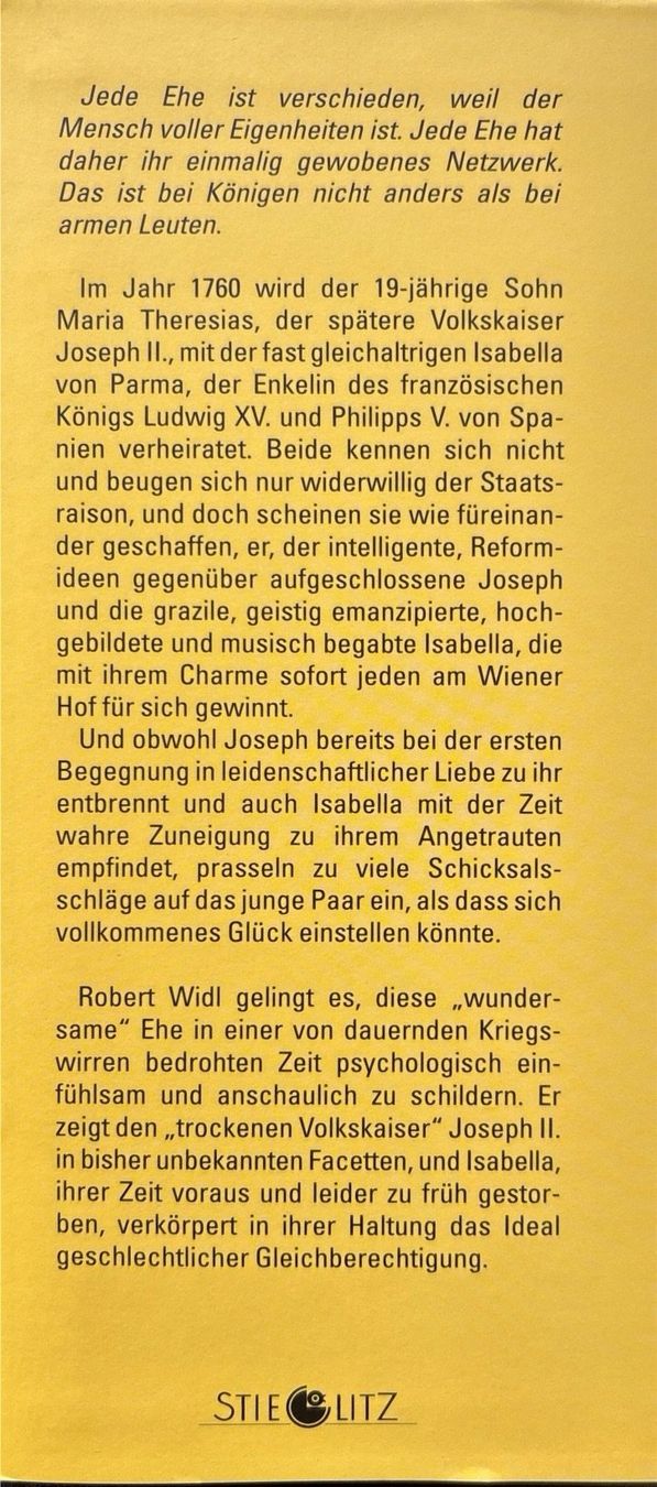 Libri: Joseph II. und Isabella von Parma. Roman einer wundersamen E – Nuovo (secondo la descrizione) da Sarnen venduto da Livres 2