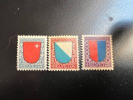 3 timbres neufs** Pro Juventute 1920 selon photo