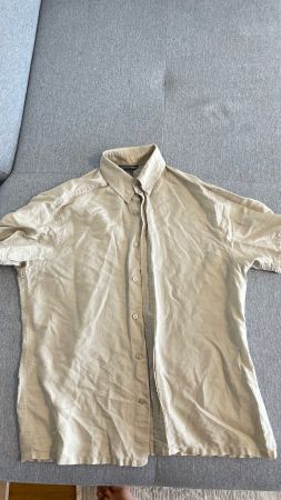 Herren Hemd H&M Kurzarm beige Grösse M, top Zustand