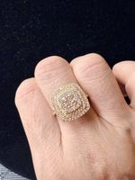 18k Gold “Table” Ring mit 1.00 ct Natur Diamanten / 54 EU