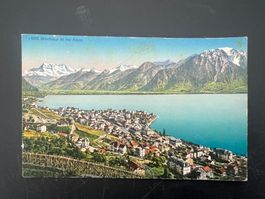 AK  1946 Montreux mit Alpen    (G947)