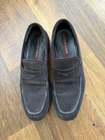 Herren Mokassins PRADA braun Wildleder Grösse 10 guter Zusta